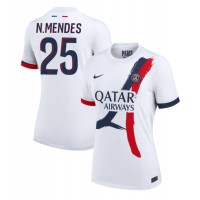 Paris Saint-Germain Nuno Mendes #25 Bortatröja Kvinnor 2024-25 Korta ärmar